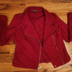 Express Women's Red Jacket Sz Medium